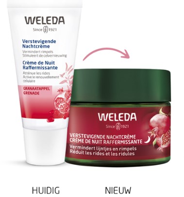 Verstevigende Granaatappel en Maca Nachtcreme van Weleda, 1 x 40