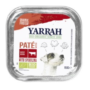 Hond pate met rund en kip van Yarrah, 12 x 150 g Hond pate met rund en kip van Yarrah, 12 x 150 g