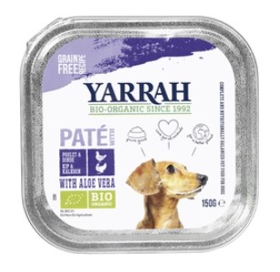 Hond pate met kip en kalkoen van Yarrah, 12 x 150 g Hond pate met kip en kalkoen van Yarrah, 12 x 150 g