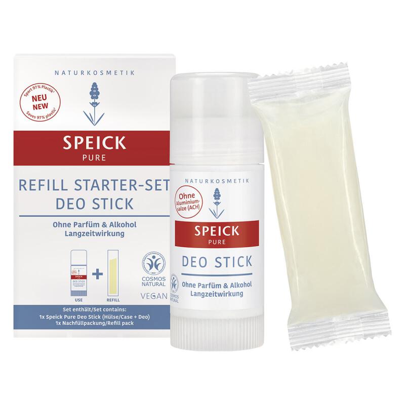 Set deostick pure met navul van Speick, 1 x 1 stk