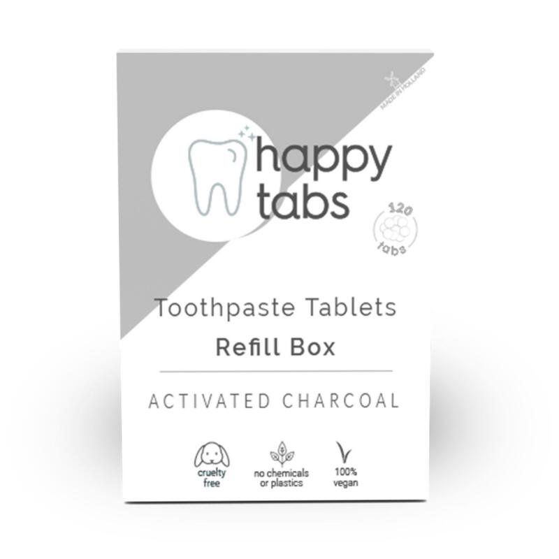 Tandpasta refill mint charcoal (fluoridevrij) van HAPPY TABS, 1