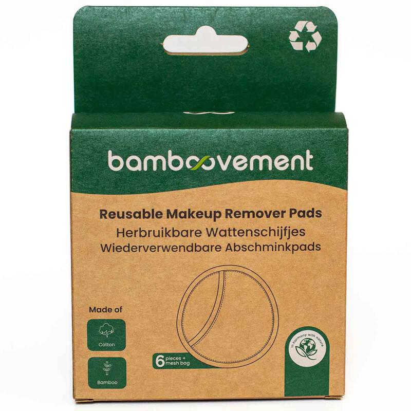 Wattenschijfjes herbruikbaar van BAMBOOVEMENT, 10 x 1 stk