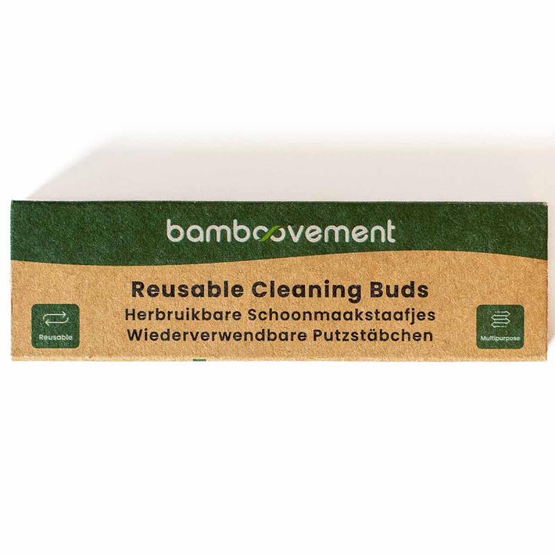 Wattenstaafjes herbruikbaar van BAMBOOVEMENT, 10 x 1 stk