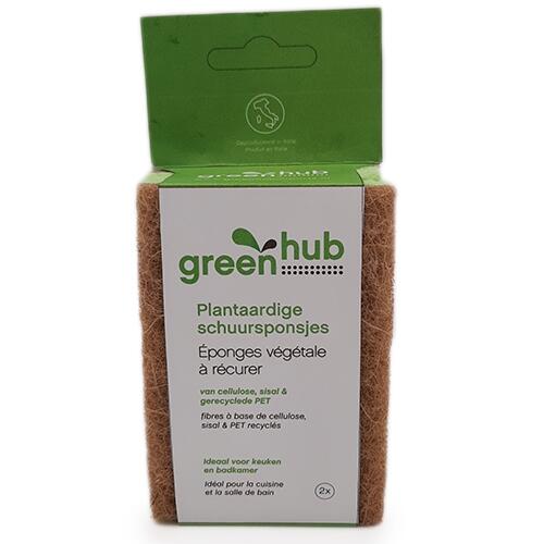 Schuurspons plantaardig van Greenhub, 6 x 2 stk
