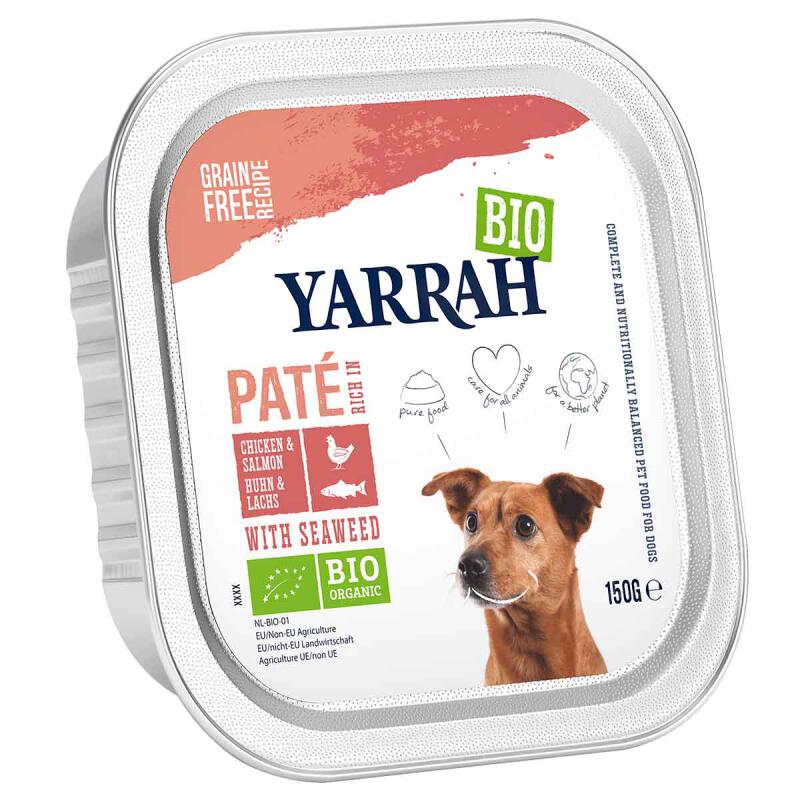 Hond pate met  kip + zalm van Yarrah, 12 x 150 g Hond pate met  kip + zalm van Yarrah, 12 x 150 g
