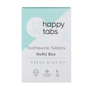 Tandpasta refill fresh mint (fluoridevrij) van HAPPY TABS, 1 x 1