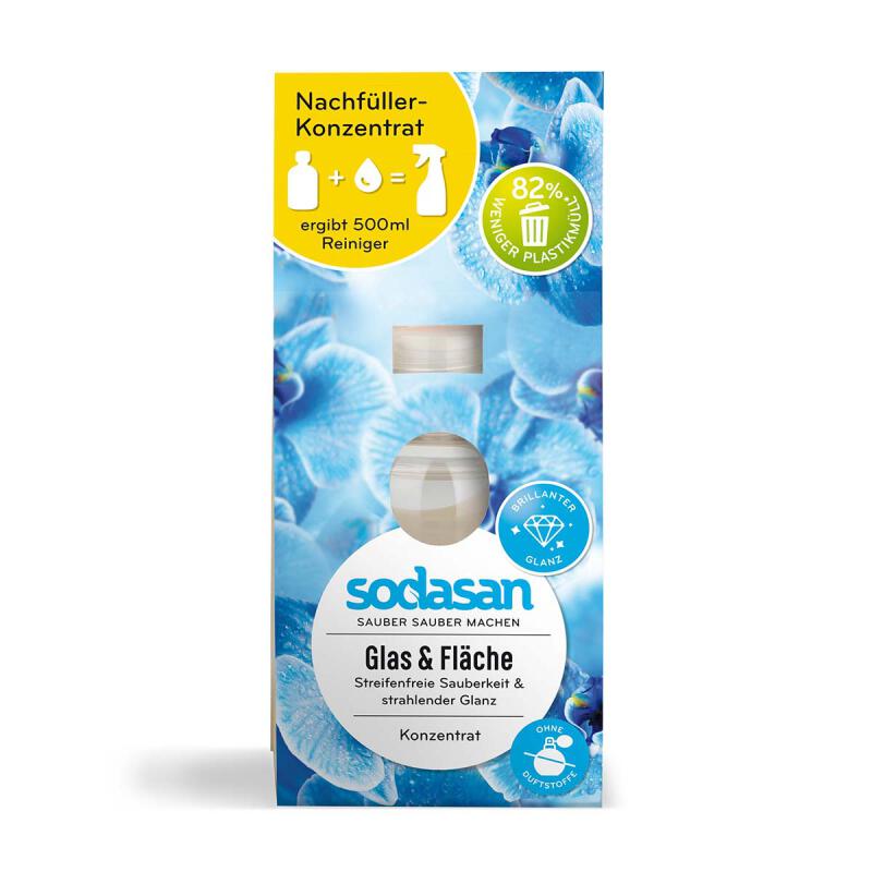 Glasreiniger concentraat van Sodasan, 6 x 100 ml