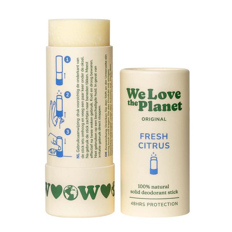 Deo stick fresh citrus van WE LOVE THE PLANET, 1 x 40 g