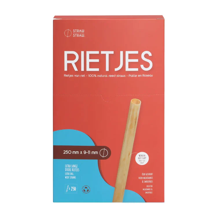Rietjes van riet 25 cm x 9-11mm van STRAW BY STRAW, 1 x 250 stk