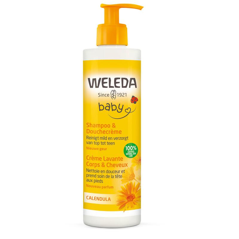 Calendula shampoo + douchecreme van Weleda, 1 x 400 ml
