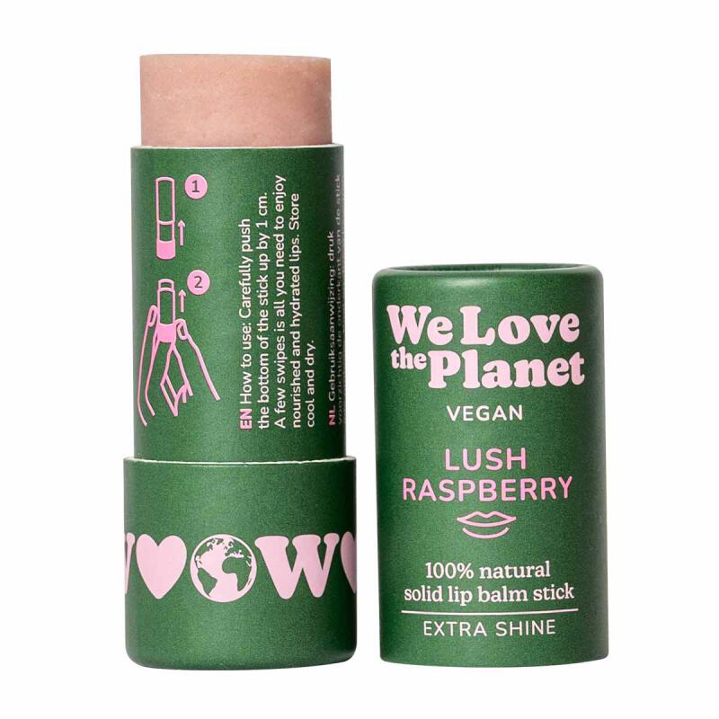 Lip balm lush raspberry (vegan) van WE LOVE THE PLANET, 1 x 4,9