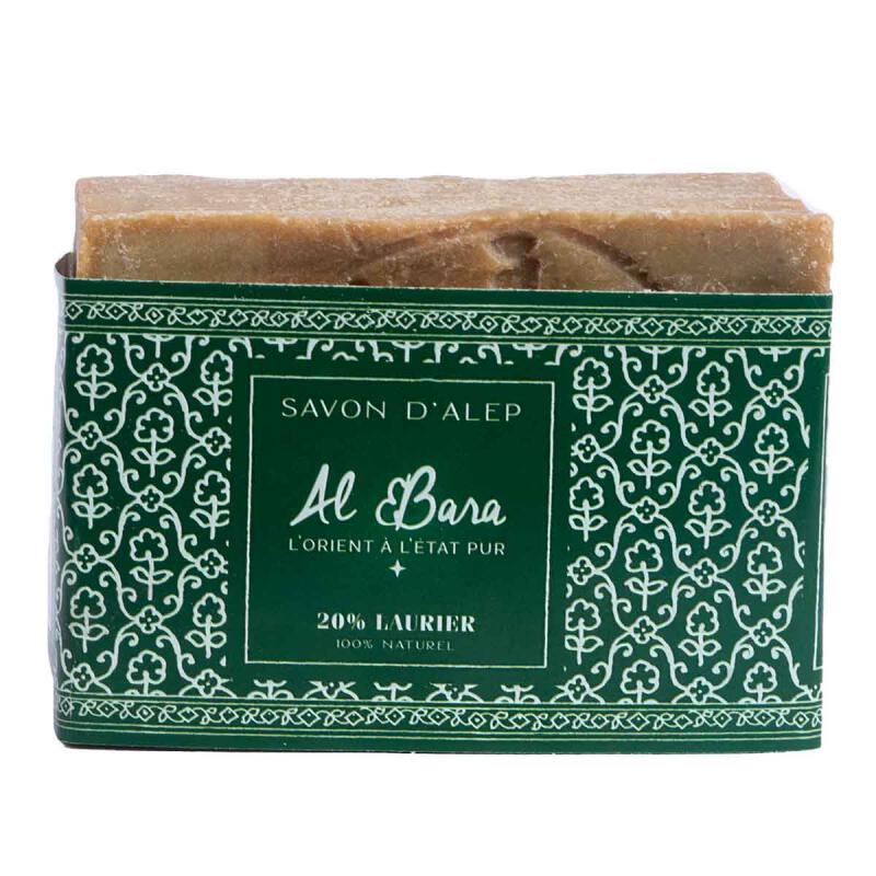 Aleppozeep olijf + 20% laurierbesolie van Al Bara, 1 x 200 g