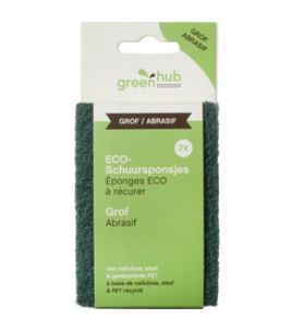 Schuurspons grof eco 2x van Greenhub, 12 x 2 stk