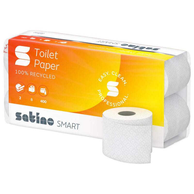 Toiletpapier 2lg 400vl 8x smart van Satino, 6 x 8 stk Toiletpapier 2lg 400vl 8x smart van Satino, 6 x 8 stk