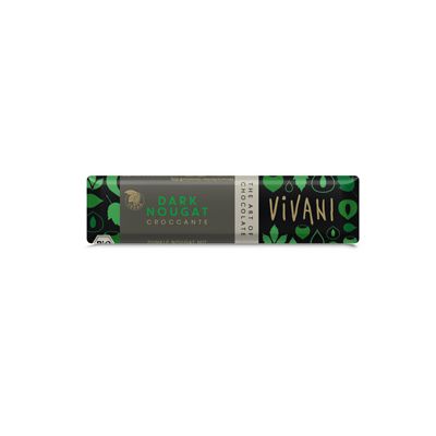 Chocobar dark nougat croccante van Vivani, 18x 35 gram