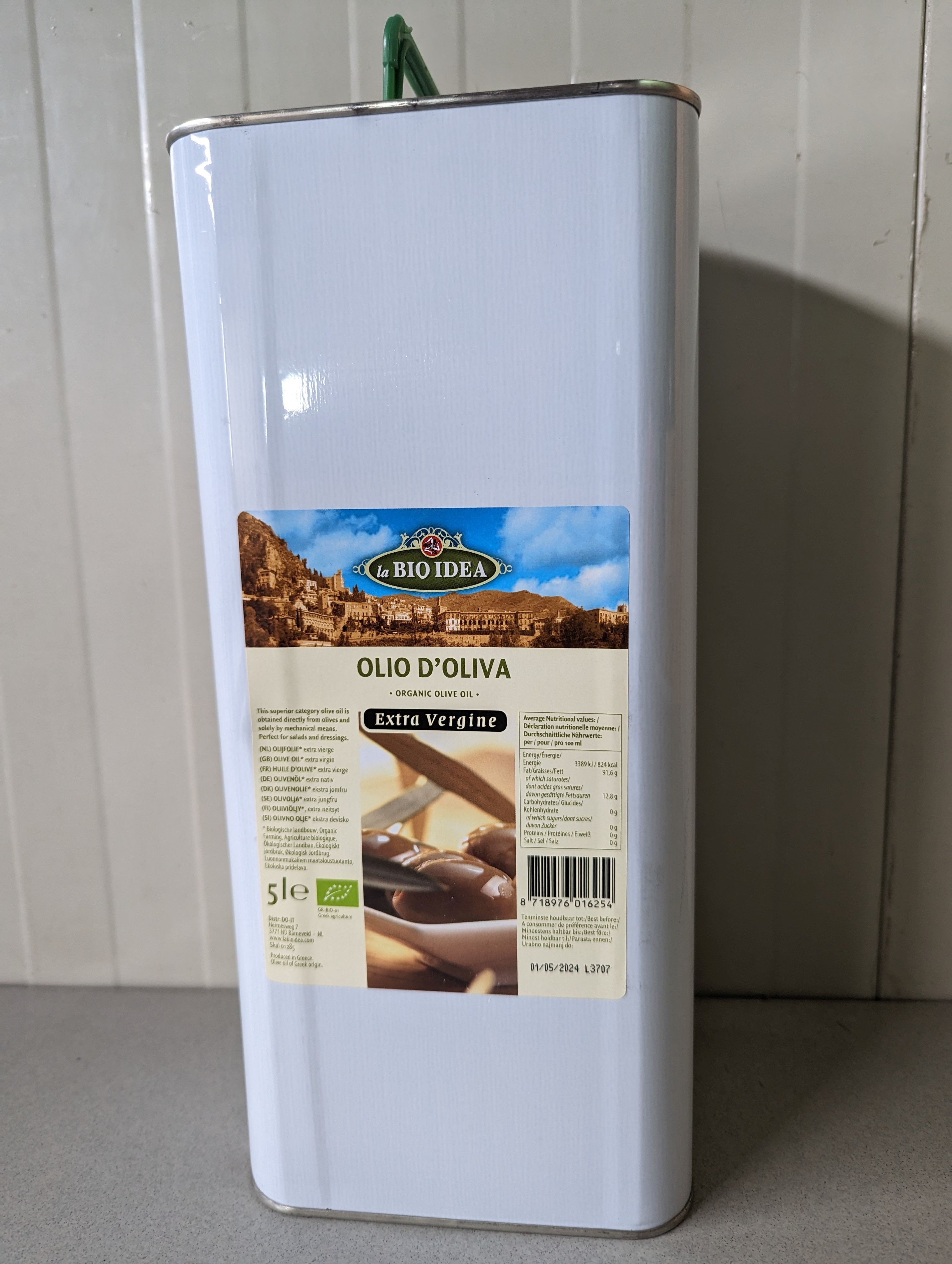 Olijfolie Extra Vergine Grieks van La Bio Idea, 1x 5 ltr