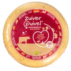 Mosterd Peper kaas 50+ van Zuiver Zuivel, ongeveer 5 kg Demeter