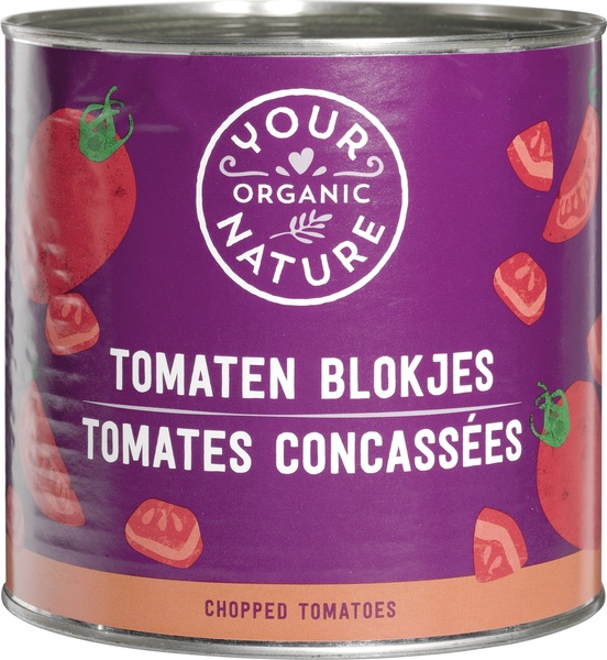 Blokjes tomaten 2500 gram van Your Organic Nature, 6 x 2500 g