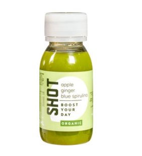 Appel gember blauwe spirulina shot van I`m Bio, 1 x 60 ml