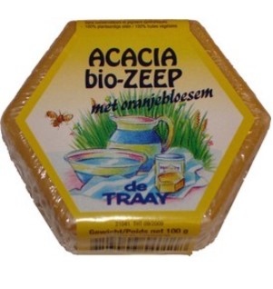 Biologische zeep acacia/oranjebloesem van Bee Natural, 1x100g