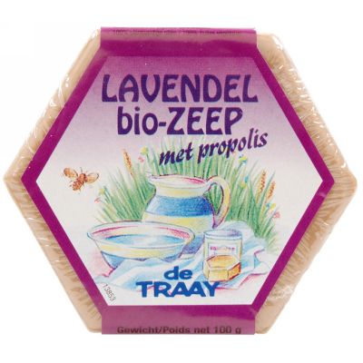 Lavendelzeep met Propolis van de Traay Bee Natural, 1x 100 gr