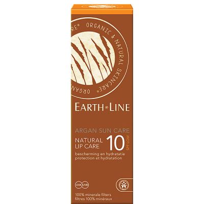 Argan sun care natural lip care SPF 10 van Earth Line, 1x 10ml
