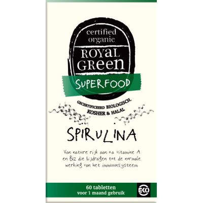Spirulina van Royal green, 1x 60 tabletten