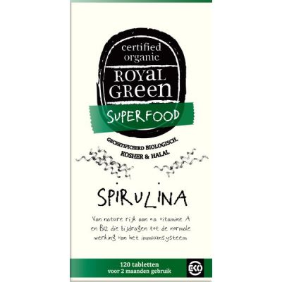 Spirulina van Royal green, 1x 120 tabletten