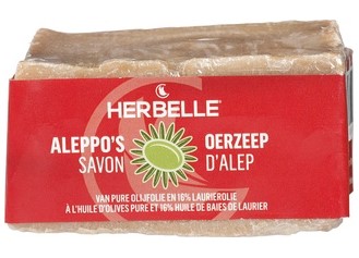 Aleppozeep olijfolie en 16% laurierolie van Herbelle, 1x180 g
