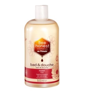 Bad en douche rozen van Bee Honest, 1x 500 ml