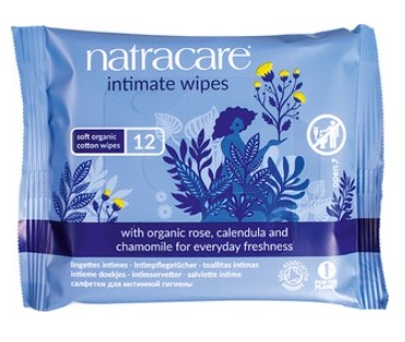 Intimate wipes van Natracare, 1x 12 st
