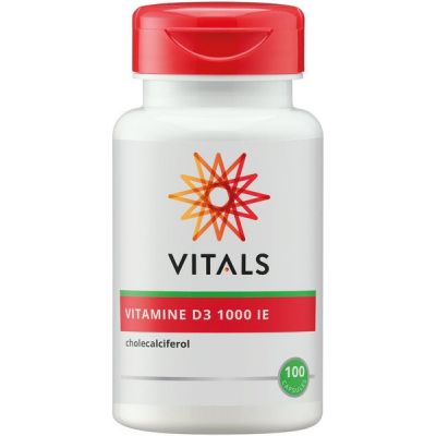Vitamine D3 1000 ie van Vitals, 1 x 100 stk