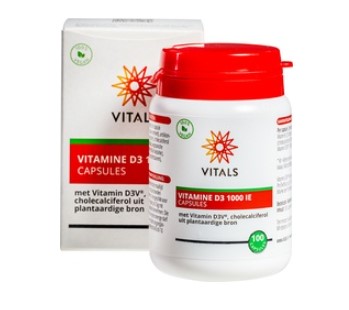 Vitamine D3 1000 ie van Vitals, 1 x 100 stk