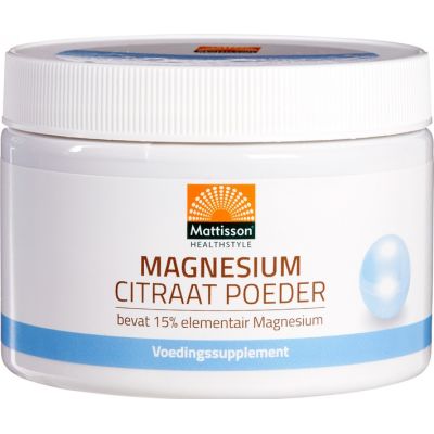 Magnesium Citraat Poeder van Mattisson GEEN BIO, 1 x 200 g