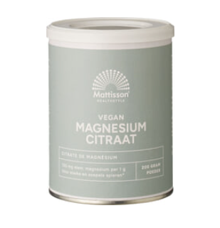Magnesium Citraat Poeder van Mattisson GEEN BIO, 1 x 200 g