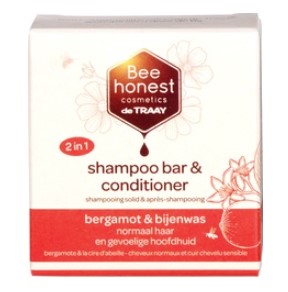 Shampoobar bergamot + bijenwas van Bee honest cosmetics, 1 x 80