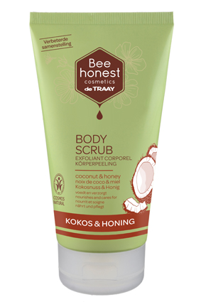 Kokos + Honing Body Scrub van Bee honest cosmetics, 1 x 150 ml