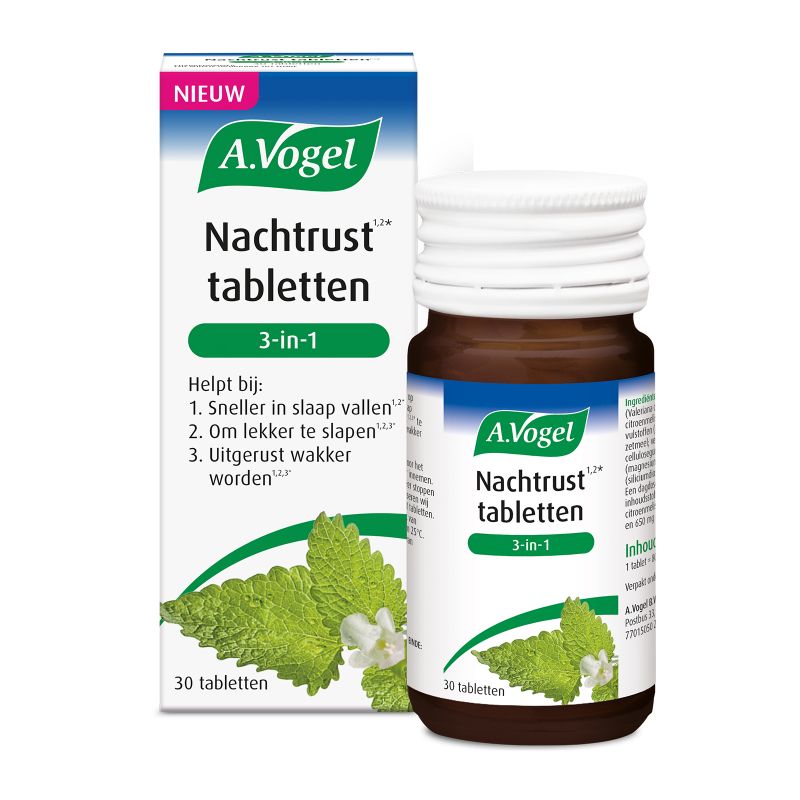 Nachtrust tabletten 3-in-1 van A.Vogel, 1 x 30 stk