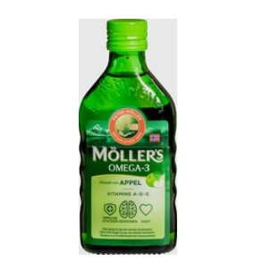 Levertraan appel van Mollers, 1 x 250 ml