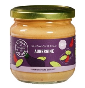 Sandwichspread aubergine van Your Organic Nature, 6x 180g