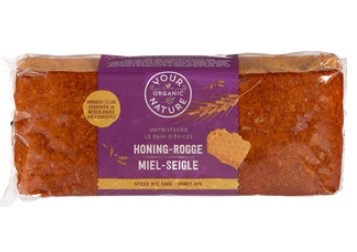 Ontbijtkoek honing-rogge van Your Organic Nature, 8x 400 g