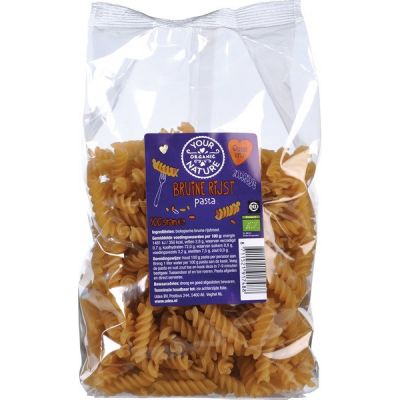 Bruine rijst pasta van Your Organic Nature, 12 x 500 g