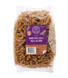 Rijst bruin fusilli van Your Organic Nature, 12 x 500 g