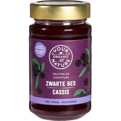 Zwarte bes Fruitbeleg van Your Organic Nature, 6 x 250 g