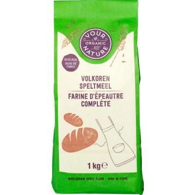 Speltmeel volkoren van Your Organic Nature, 6 x 1 kg