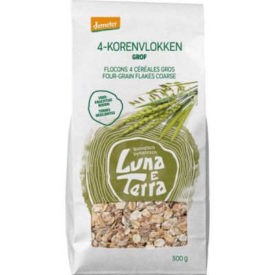 4-korenvlokken grof van Luna e Terra, 6 x 500 g