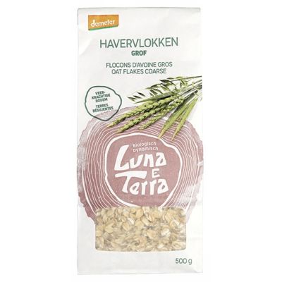 Havervlokken grof Demeter van Luna e Terra, 6 x 500 g