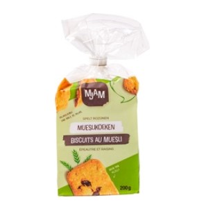 Spelt mueslikoek van MJAM, 10 x 200 g