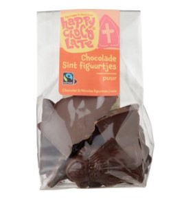 Sintfiguren puur van Happy Chocolate, 12 x 115 g Sintfiguren puur van Happy Chocolate, 12 x 115 g