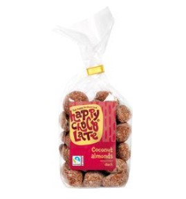 Chocoladeamandelen puur met kokos van Happy Chocolate, 10x 175 g